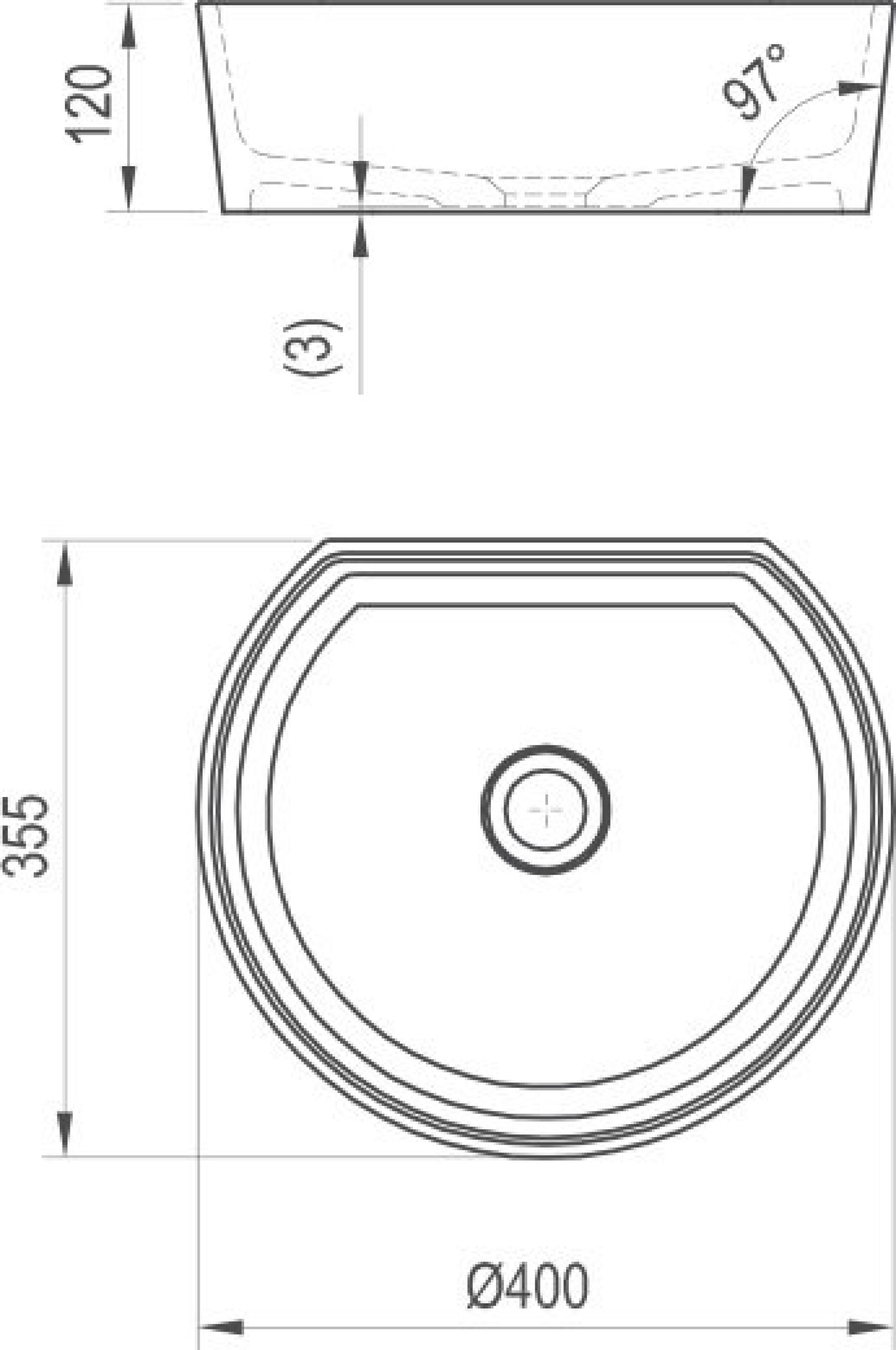 Раковина 40 см Ravak Moon 1C XJN01300001