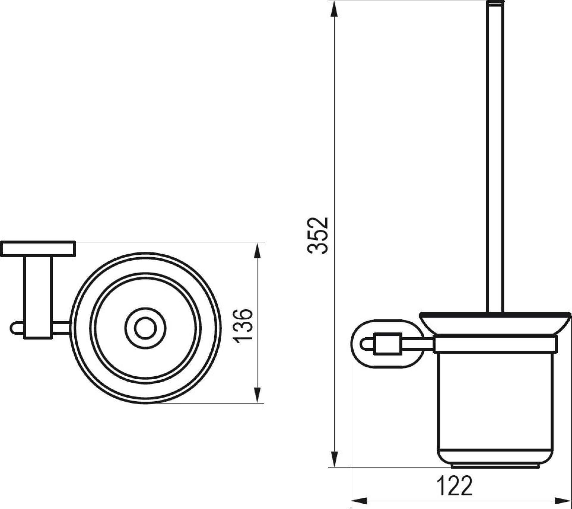 Ёршик для унитаза с держателем Ravak Chrome CR 410.00 X07P196