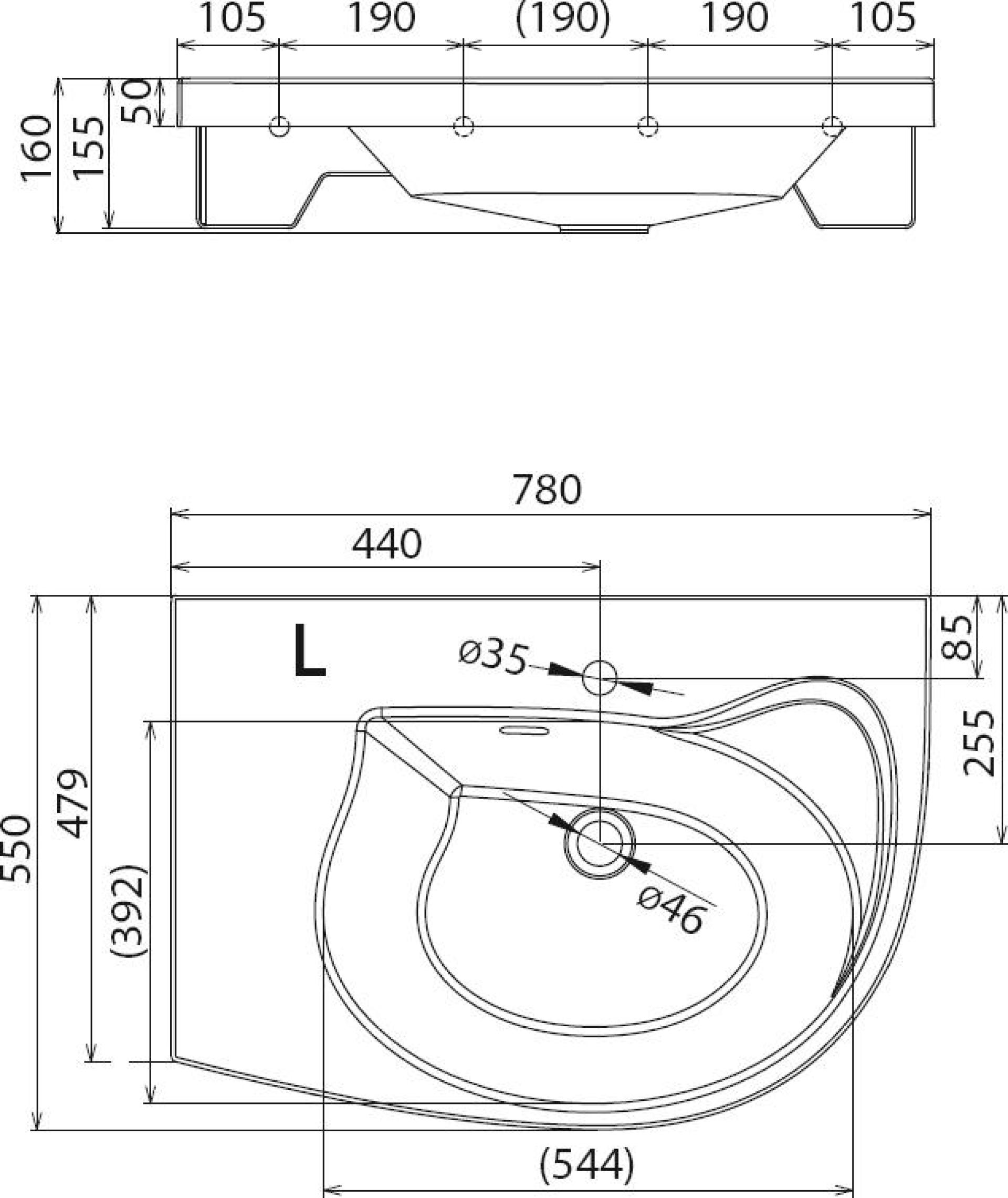 Умывальник Ravak Rosa Comfort R 78х55 XJ8P1100000