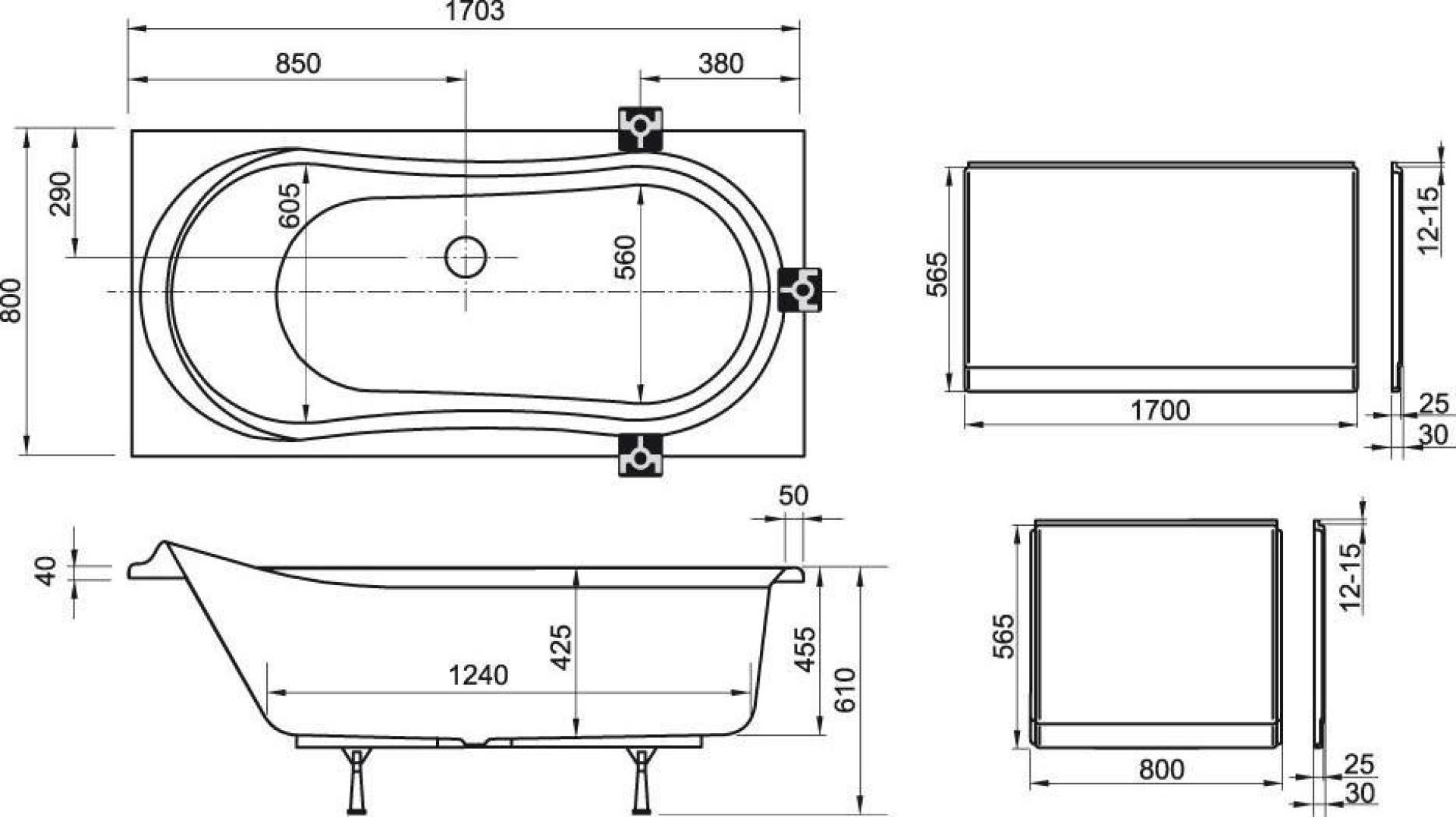 Акриловая ванна Ravak Fresia 170x80 CC01000000