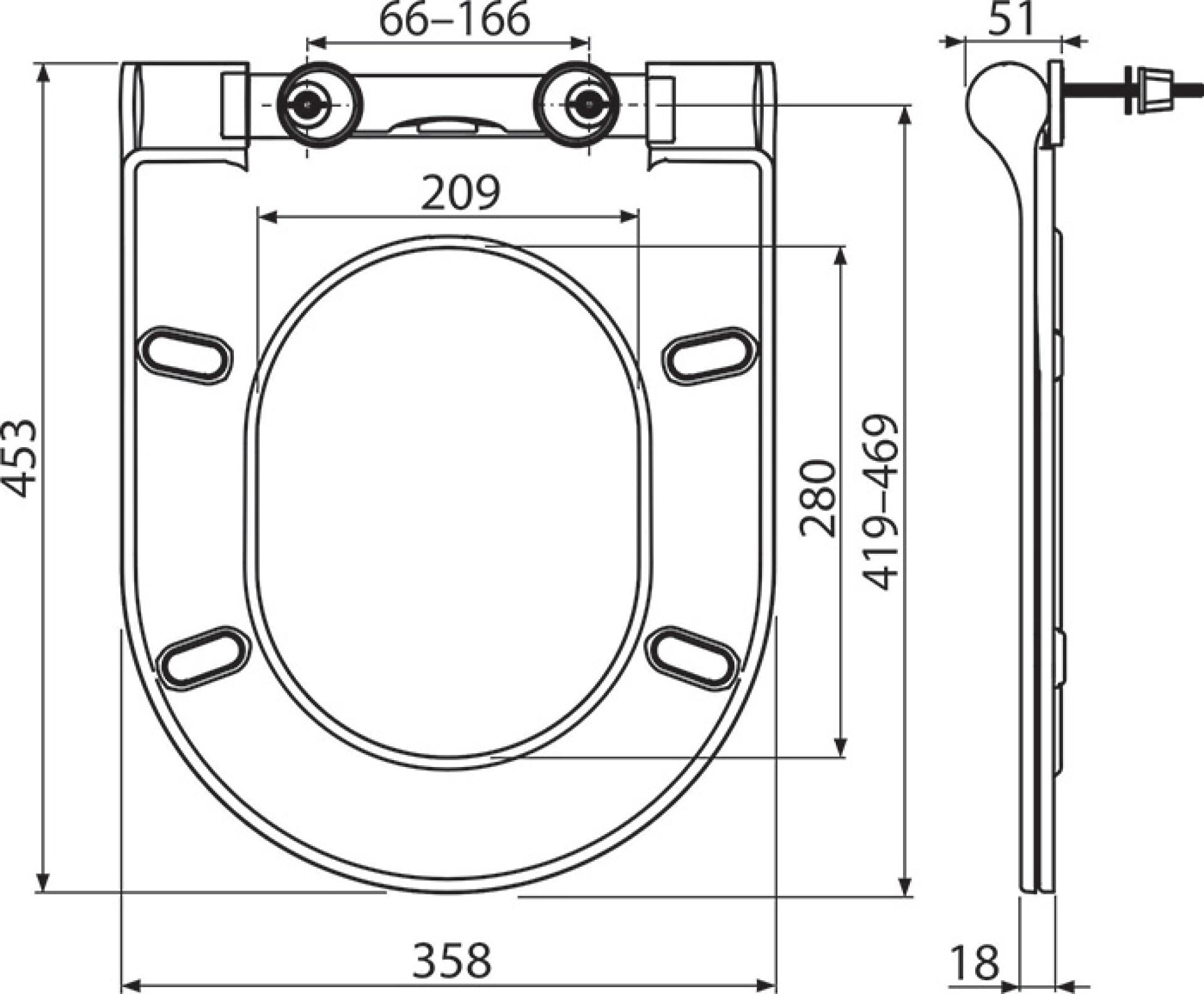 Крышка-сиденье для унитаза микролифт Ravak Chrome Uni SLIM X01550