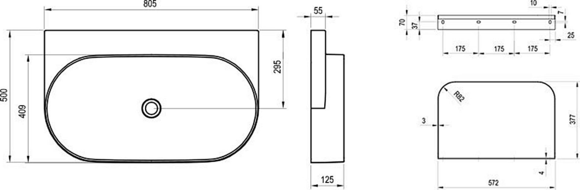 Раковина Ravak Yard 800 XJX01080000, белый