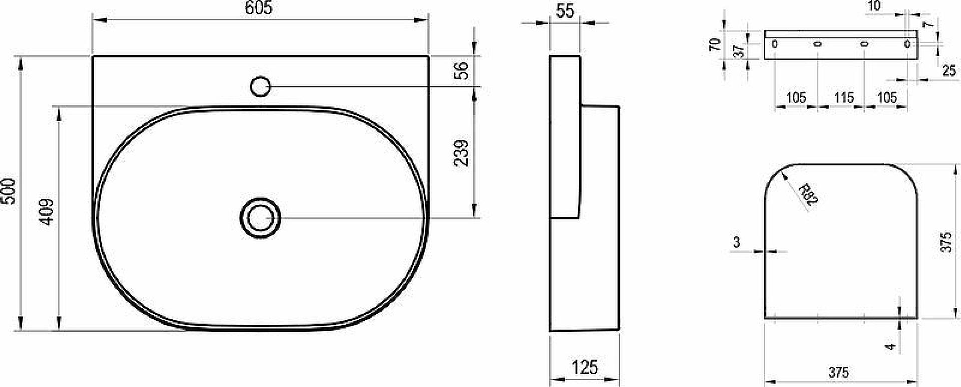 Раковина Ravak Yard 60 XJX01260002, белый