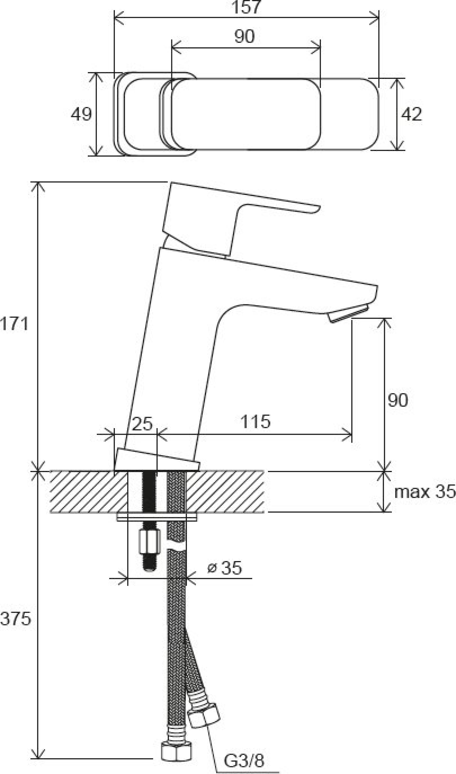 Смеситель для раковины Ravak 10° Free -TD F 014.00 X070129, хром