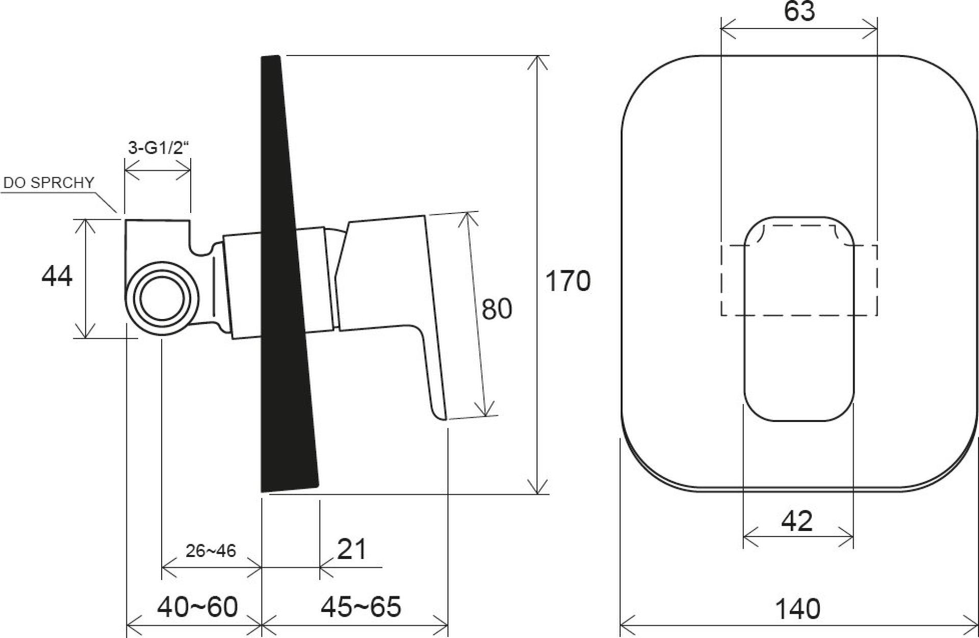 Смеситель для душа Ravak 10° Free -TD F 062.00 X070135, хром