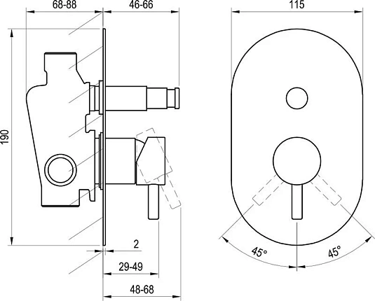 Смеситель для душа Ravak Espirit X070247 белый