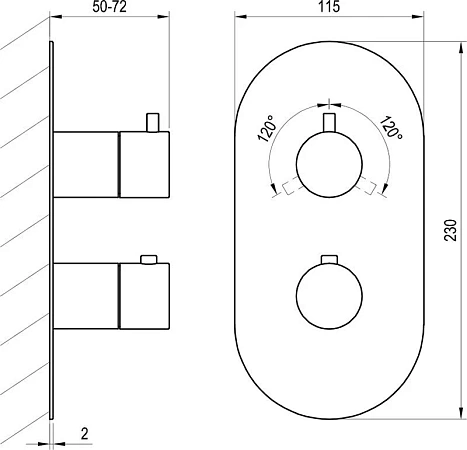 Смеситель для душа Ravak Espirit X070289 черный