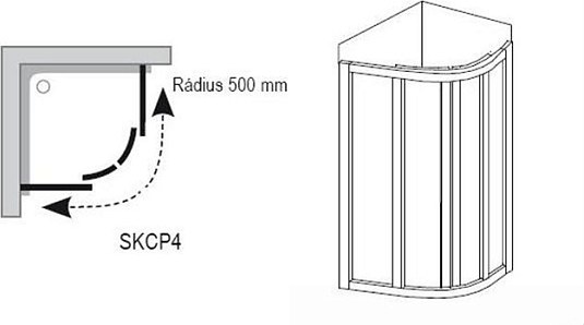 Душевой уголок Ravak Supernova SKCP4-80 Sabina сатин+перл 31144VU0011