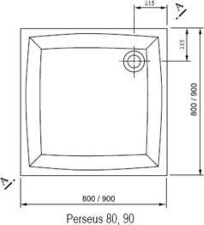 Поддон для душа Ravak Perseus-100 PP под экран