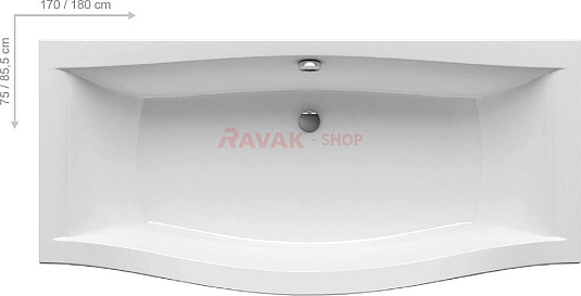 Акриловая ванна Ravak Magnolia PU-PLUS 170x75 C511000000